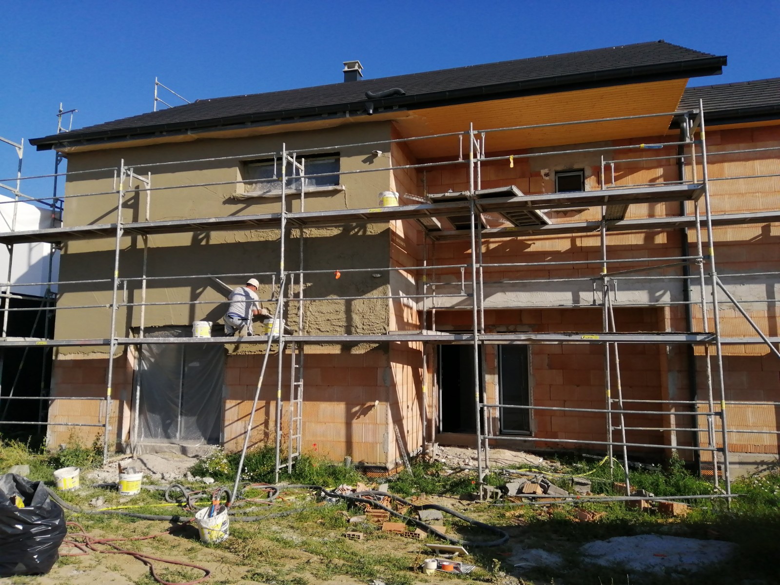 Ravalement de façade, à Sierentz près de Mulhouse Montbéliard 1